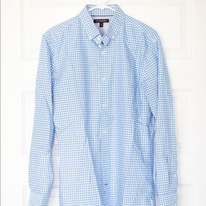Banana Republic Light Blue Check Dress Shirt